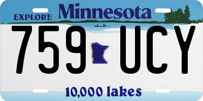 MN license plate 759UCY