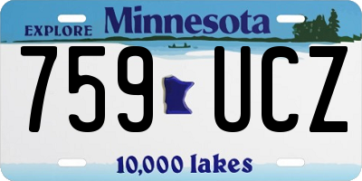 MN license plate 759UCZ