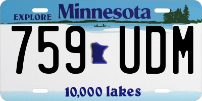 MN license plate 759UDM