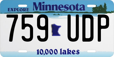 MN license plate 759UDP