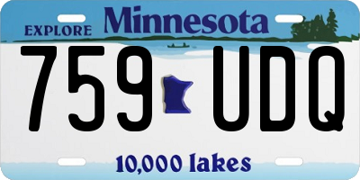 MN license plate 759UDQ