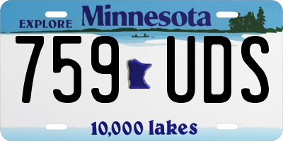 MN license plate 759UDS