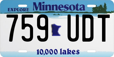 MN license plate 759UDT