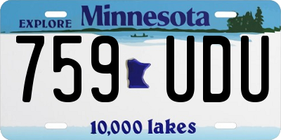 MN license plate 759UDU