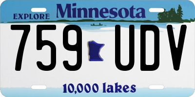 MN license plate 759UDV