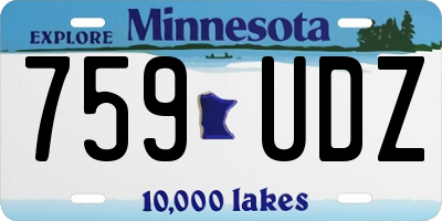 MN license plate 759UDZ