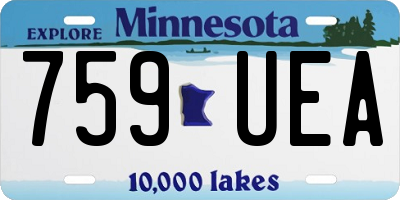 MN license plate 759UEA