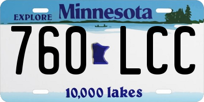 MN license plate 760LCC