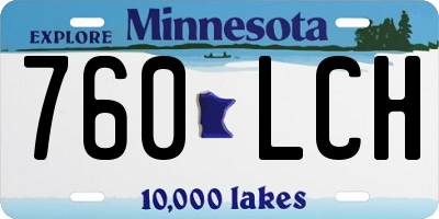 MN license plate 760LCH