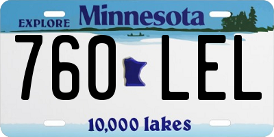 MN license plate 760LEL
