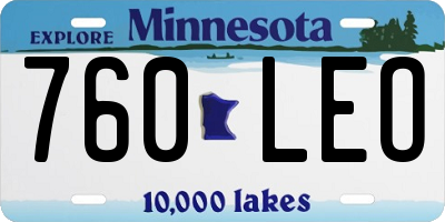 MN license plate 760LEO