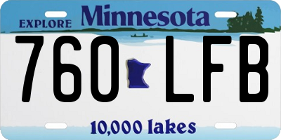 MN license plate 760LFB