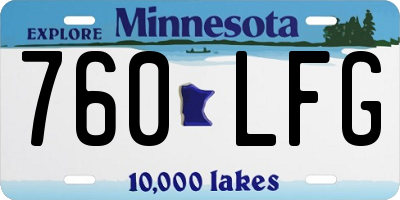 MN license plate 760LFG