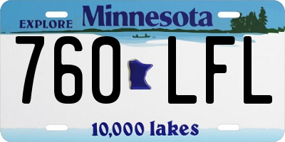 MN license plate 760LFL