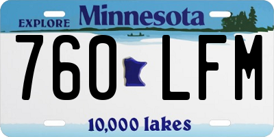 MN license plate 760LFM
