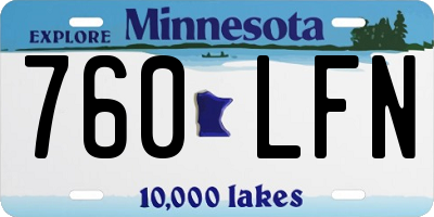 MN license plate 760LFN