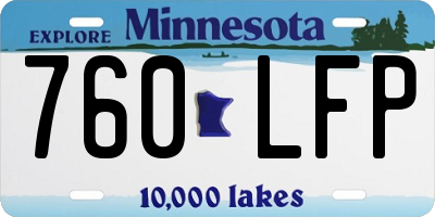 MN license plate 760LFP