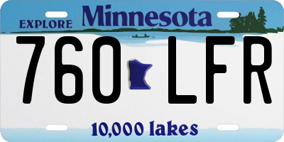 MN license plate 760LFR
