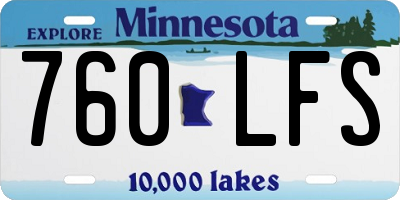 MN license plate 760LFS