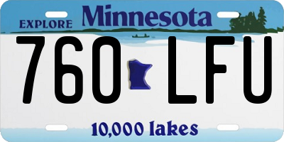 MN license plate 760LFU