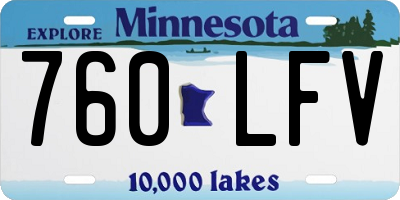 MN license plate 760LFV
