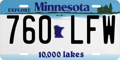 MN license plate 760LFW