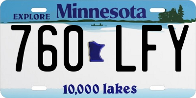 MN license plate 760LFY