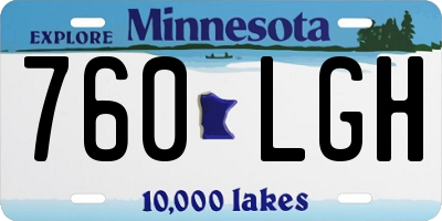 MN license plate 760LGH