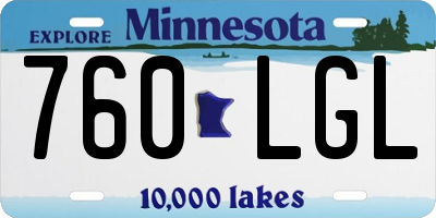 MN license plate 760LGL