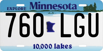 MN license plate 760LGU