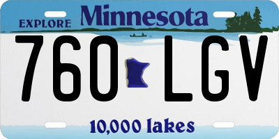 MN license plate 760LGV
