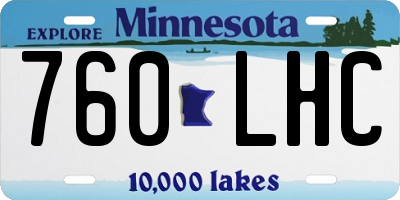 MN license plate 760LHC