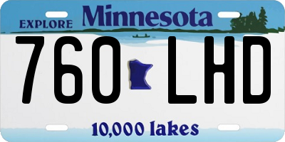 MN license plate 760LHD