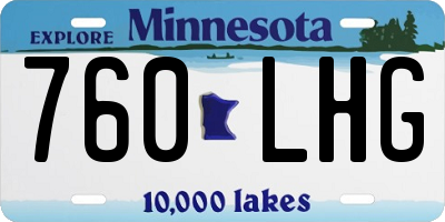 MN license plate 760LHG