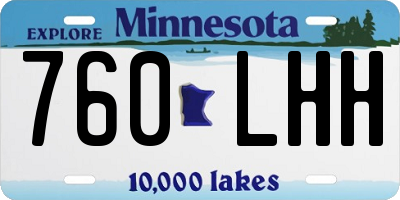 MN license plate 760LHH