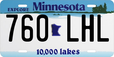 MN license plate 760LHL
