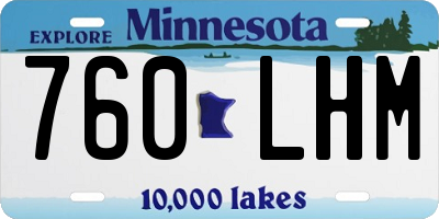 MN license plate 760LHM