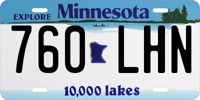 MN license plate 760LHN
