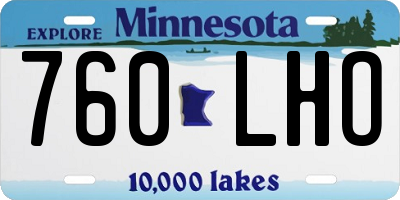 MN license plate 760LHO