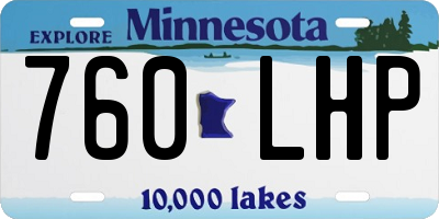 MN license plate 760LHP