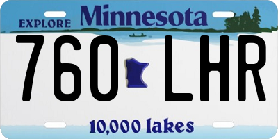 MN license plate 760LHR