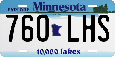 MN license plate 760LHS