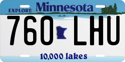 MN license plate 760LHU