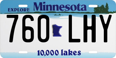 MN license plate 760LHY