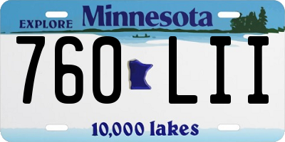 MN license plate 760LII
