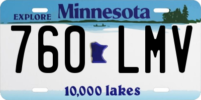 MN license plate 760LMV
