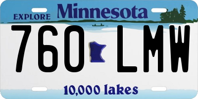 MN license plate 760LMW