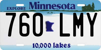 MN license plate 760LMY
