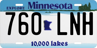 MN license plate 760LNH