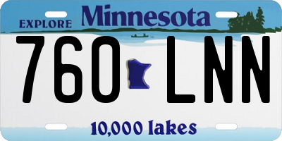 MN license plate 760LNN